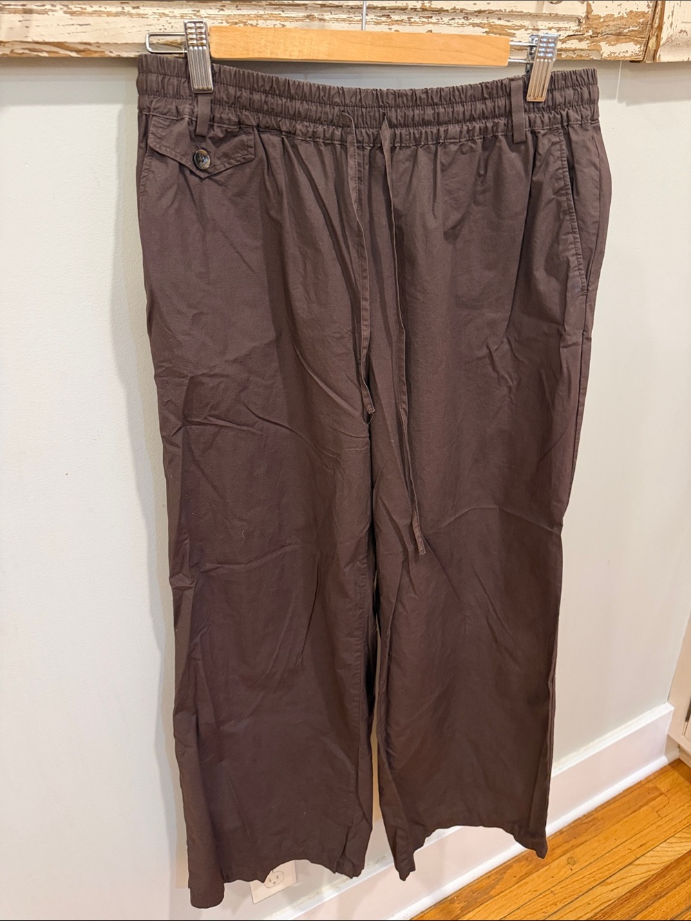 Anthropologie Maeve The Brooklin Poplin Tie Front Pull On Pants - Picture 4 of 10